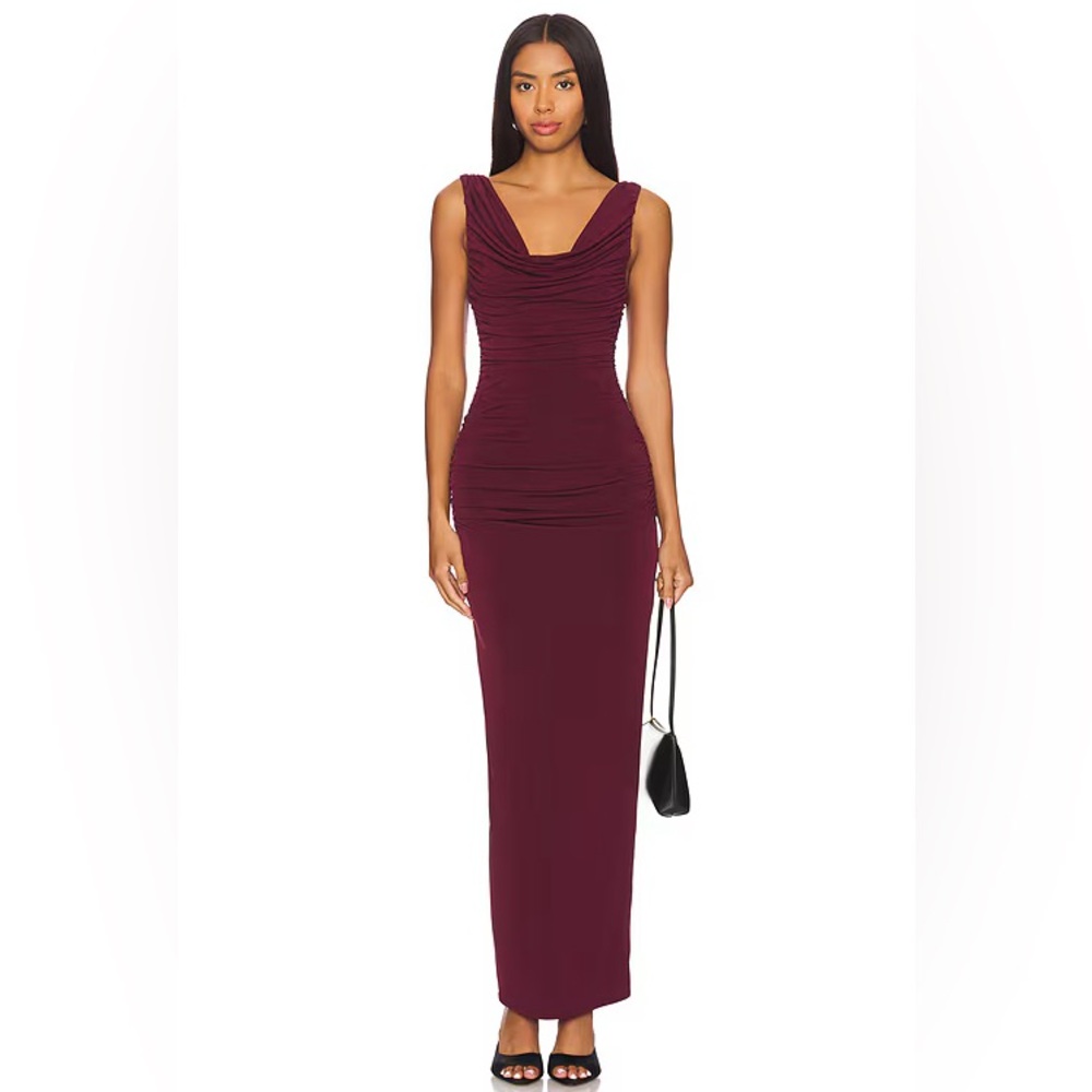 NWT KATIE MAY Rita Gown in Sangria, Size XS